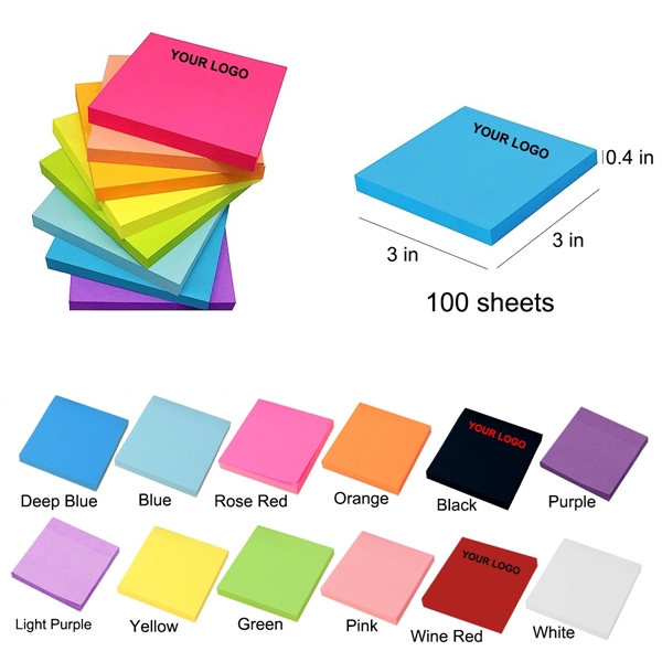 Custom 3x3 Inches 100 Sheets Sticky Note - Custom 3x3 Inches 100 Sheets Sticky Note - Image 0 of 1