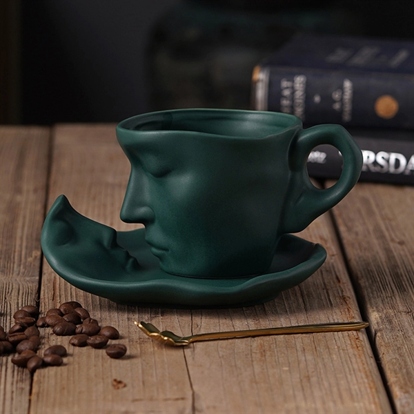 Kiss Of Art Ceramic Coffee Cup And Saucer - Kiss Of Art Ceramic Coffee Cup And Saucer - Image 1 of 3
