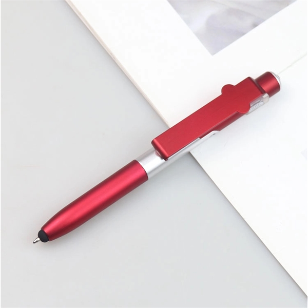 4-in-1 Phone Stand Stylus Pen with LED Light - 4-in-1 Phone Stand Stylus Pen with LED Light - Image 3 of 9