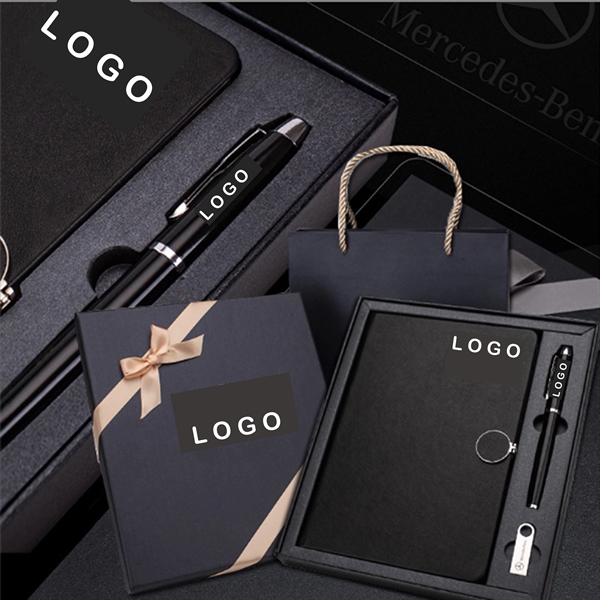 A5 Notebook Gift Box Set with Pen U Disk Business Kit - A5 Notebook Gift Box Set with Pen U Disk Business Kit - Image 1 of 3