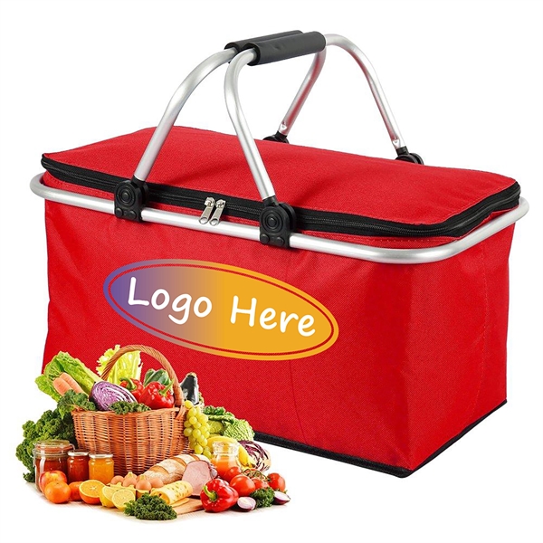 30L Folding Picnic Bag Cooler Basket - 30L Folding Picnic Bag Cooler Basket - Image 0 of 4