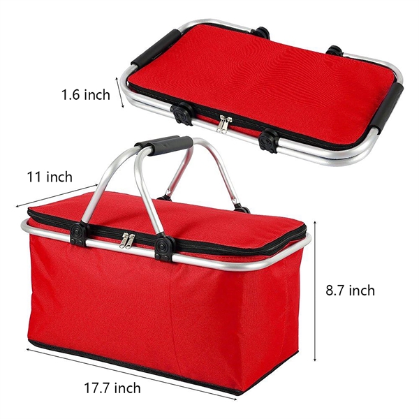 30L Folding Picnic Bag Cooler Basket - 30L Folding Picnic Bag Cooler Basket - Image 2 of 4