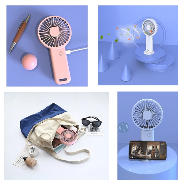 Mini USB Rechargeable Handheld Portable Fan - Mini USB Rechargeable Handheld Portable Fan - Image 3 of 4