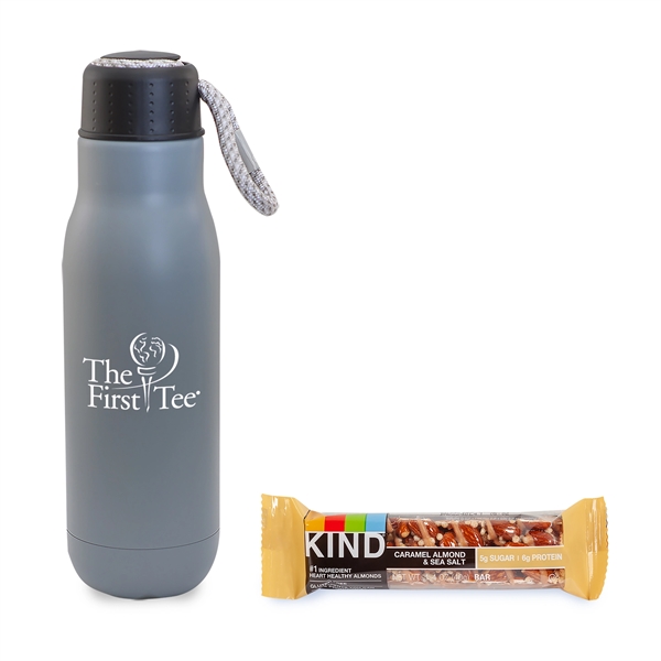 On the Go Sip n' Snack 16 oz. Insulated Bottle w/KIND Bar - On the Go Sip n' Snack 16 oz. Insulated Bottle w/KIND Bar - Image 2 of 3