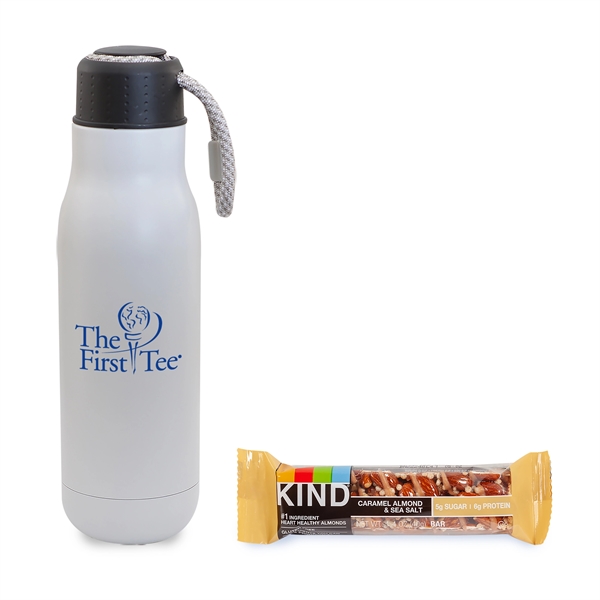 On the Go Sip n' Snack 16 oz. Insulated Bottle w/KIND Bar - On the Go Sip n' Snack 16 oz. Insulated Bottle w/KIND Bar - Image 3 of 3