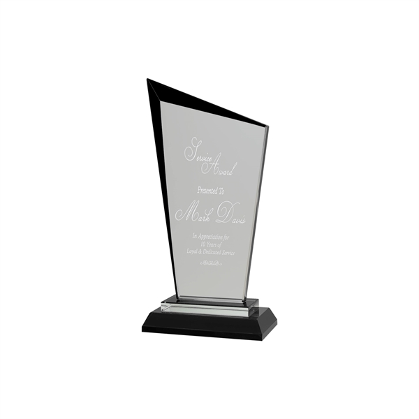 8" Black Razor Glass Award - 8" Black Razor Glass Award - Image 0 of 1