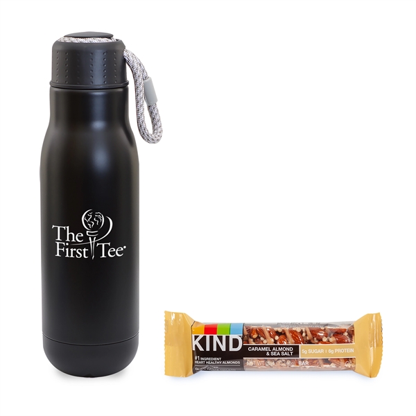 On the Go Sip n' Snack 16 oz. Insulated Bottle w/KIND Bar