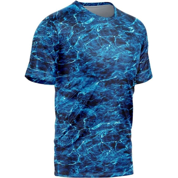 Mossy Oak® Men's 4.4 Oz. Polyester Interlock T-Shirt UPF 50+ - Mossy Oak® Men's 4.4 Oz. Polyester Interlock T-Shirt UPF 50+ - Image 4 of 4