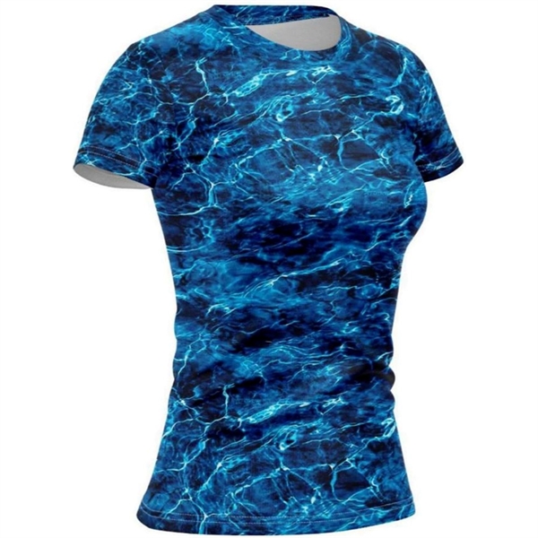 Mossy Oak® Women's. Polyester Interlock T-Shirt, UPF 50+ - Mossy Oak® Women's. Polyester Interlock T-Shirt, UPF 50+ - Image 1 of 4