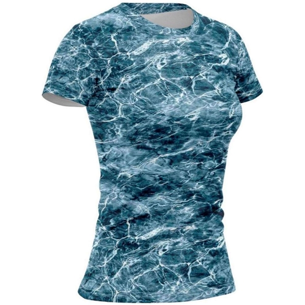 Mossy Oak® Women's. Polyester Interlock T-Shirt, UPF 50+ - Mossy Oak® Women's. Polyester Interlock T-Shirt, UPF 50+ - Image 3 of 4
