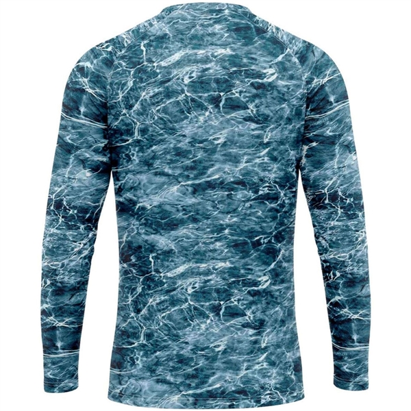 Mossy Oak® Men's Polyester Interlock Raglan T-Shirt, UPF 50+ - Mossy Oak® Men's Polyester Interlock Raglan T-Shirt, UPF 50+ - Image 4 of 5