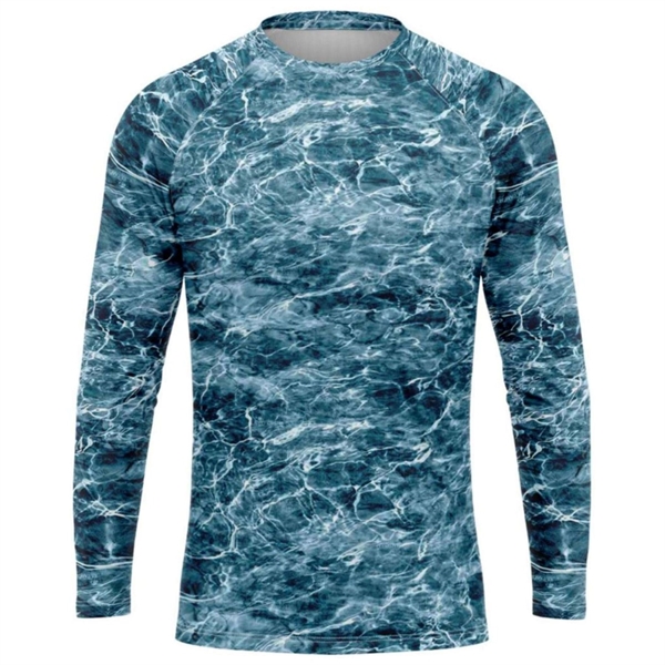 Mossy Oak® Men's Polyester Interlock Raglan T-Shirt, UPF 50+ - Mossy Oak® Men's Polyester Interlock Raglan T-Shirt, UPF 50+ - Image 5 of 5