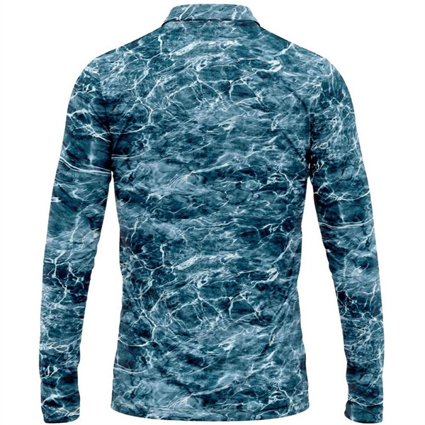 Mossy Oak® Men's 4.4 Oz. Polyester Interlock Polo, UPF 50+ - Mossy Oak® Men's 4.4 Oz. Polyester Interlock Polo, UPF 50+ - Image 2 of 3