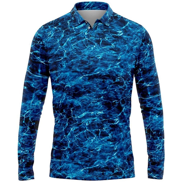 Mossy Oak® Men's 4.4 Oz. Polyester Interlock Polo, UPF 50+ - Mossy Oak® Men's 4.4 Oz. Polyester Interlock Polo, UPF 50+ - Image 3 of 3