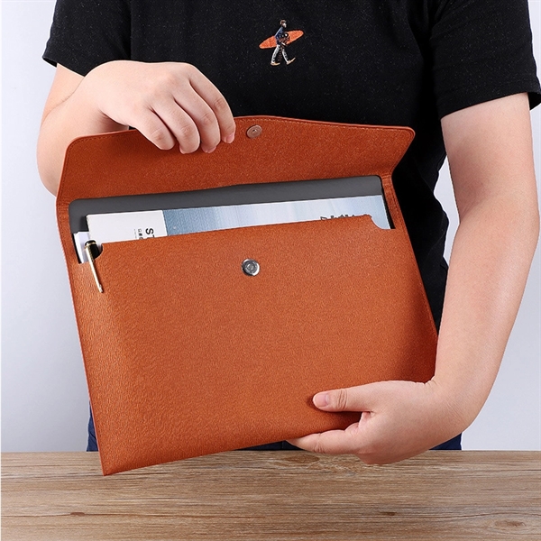 PU Leather A4 File Folder Document Holder - PU Leather A4 File Folder Document Holder - Image 5 of 7