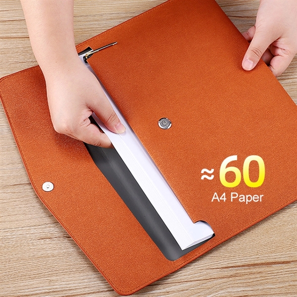 PU Leather A4 File Folder Document Holder - PU Leather A4 File Folder Document Holder - Image 6 of 7