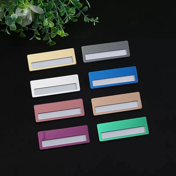 Reusable Stainless Steel Name Badge Tags - Reusable Stainless Steel Name Badge Tags - Image 1 of 4