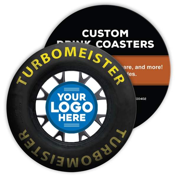 Custom Racing Tire Theme Coaster - Custom Racing Tire Theme Coaster - Image 0 of 3