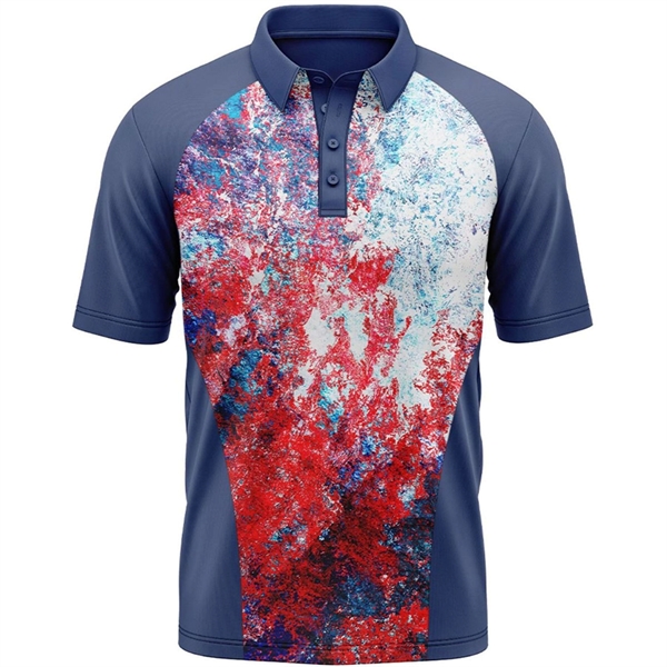 Mossy Oak® Men's Polyester Interlock Raglan Polo, UPF 50+ - Mossy Oak® Men's Polyester Interlock Raglan Polo, UPF 50+ - Image 3 of 6