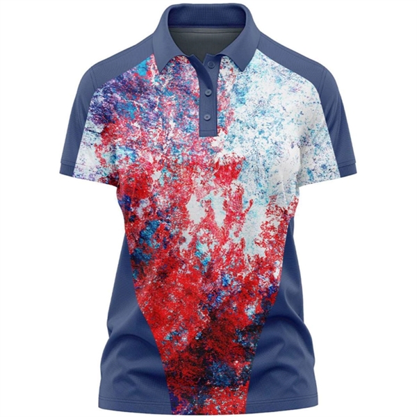 Mossy Oak® Women's Polyester Interlock Raglan Polo, UPF 50+ - Mossy Oak® Women's Polyester Interlock Raglan Polo, UPF 50+ - Image 1 of 6