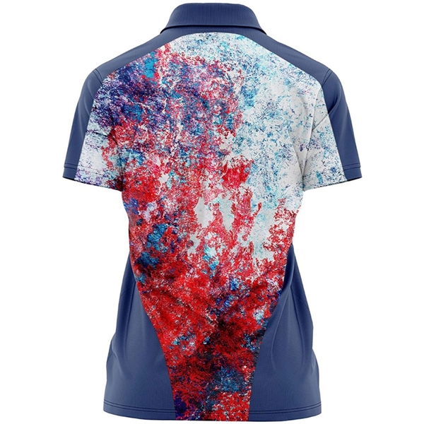 Mossy Oak® Women's Polyester Interlock Raglan Polo, UPF 50+ - Mossy Oak® Women's Polyester Interlock Raglan Polo, UPF 50+ - Image 2 of 6