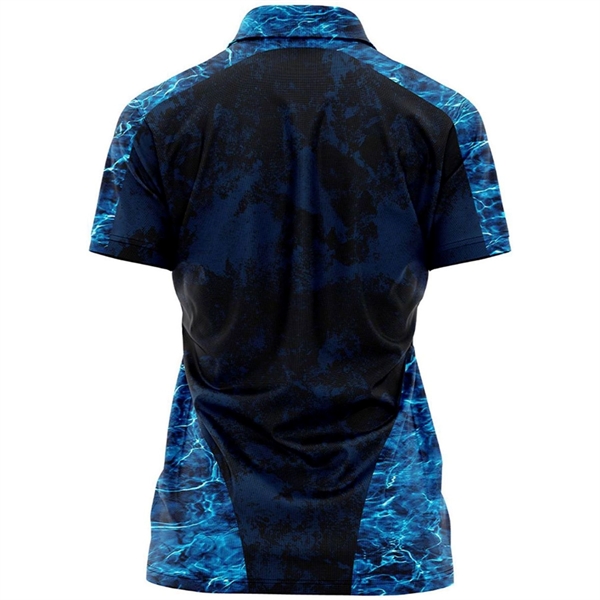 Mossy Oak® Women's Polyester Interlock Raglan Polo, UPF 50+ - Mossy Oak® Women's Polyester Interlock Raglan Polo, UPF 50+ - Image 4 of 6