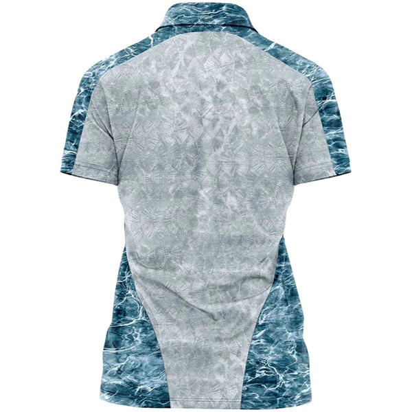 Mossy Oak® Women's Polyester Interlock Raglan Polo, UPF 50+ - Mossy Oak® Women's Polyester Interlock Raglan Polo, UPF 50+ - Image 6 of 6
