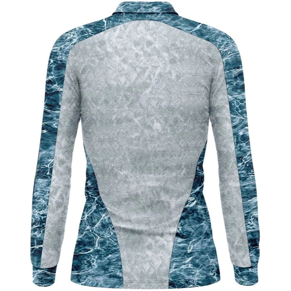 Mossy Oak® Women's Polyester Interlock Polo, UPF 50+ - Mossy Oak® Women's Polyester Interlock Polo, UPF 50+ - Image 6 of 6