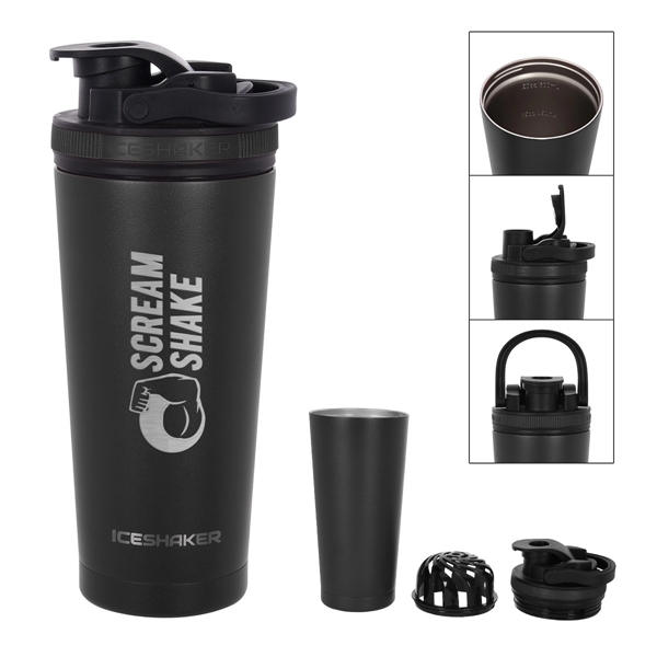 26 Oz. Stainless Steel Ice Shaker Promo Bottle - 26 Oz. Stainless Steel Ice Shaker Promo Bottle - Image 2 of 56