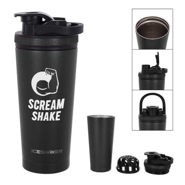 26 Oz. Stainless Steel Ice Shaker Promo Bottle - 26 Oz. Stainless Steel Ice Shaker Promo Bottle - Image 5 of 56
