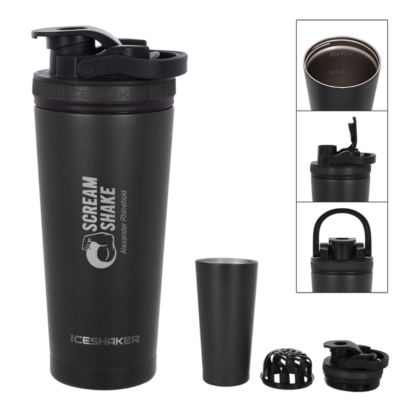 26 Oz. Stainless Steel Ice Shaker Promo Bottle - 26 Oz. Stainless Steel Ice Shaker Promo Bottle - Image 6 of 56