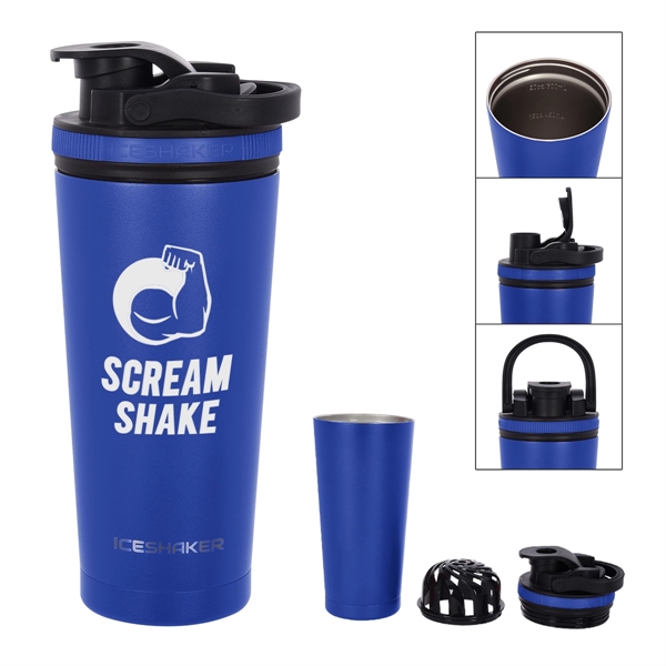 26 Oz. Stainless Steel Ice Shaker Promo Bottle - 26 Oz. Stainless Steel Ice Shaker Promo Bottle - Image 11 of 56