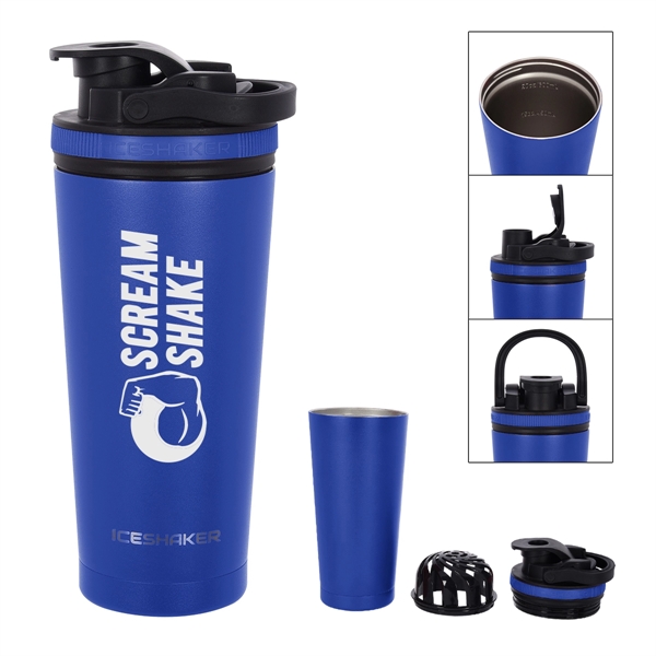 26 Oz. Stainless Steel Ice Shaker Promo Bottle - 26 Oz. Stainless Steel Ice Shaker Promo Bottle - Image 8 of 56