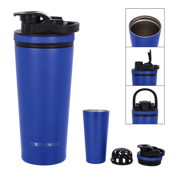 26 Oz. Stainless Steel Ice Shaker Promo Bottle - 26 Oz. Stainless Steel Ice Shaker Promo Bottle - Image 9 of 56
