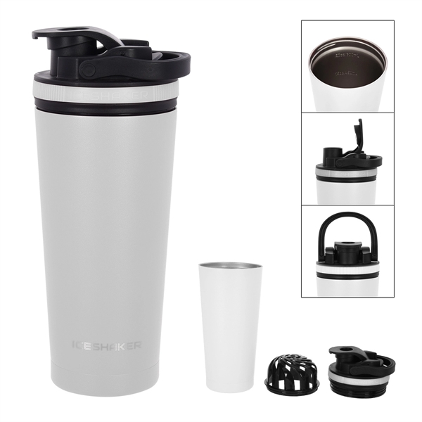 26 Oz. Stainless Steel Ice Shaker Promo Bottle - 26 Oz. Stainless Steel Ice Shaker Promo Bottle - Image 25 of 56