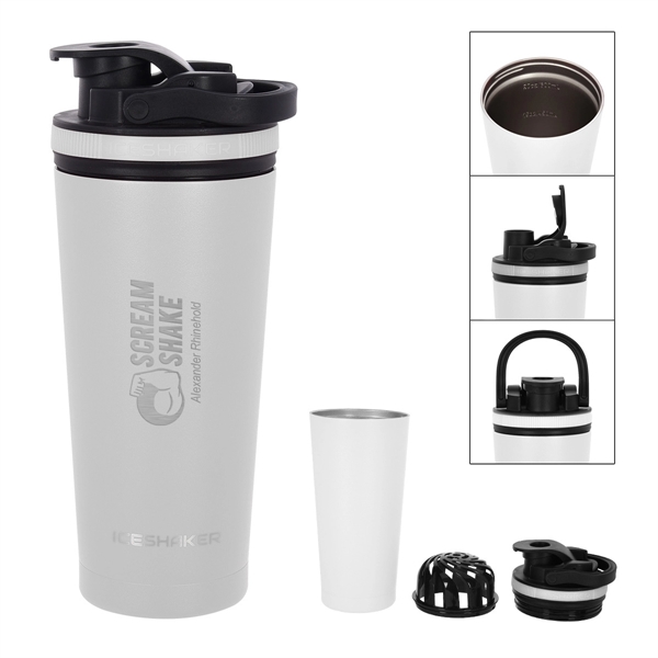 26 Oz. Stainless Steel Ice Shaker Promo Bottle - 26 Oz. Stainless Steel Ice Shaker Promo Bottle - Image 27 of 56