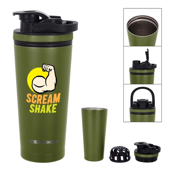 26 Oz. Stainless Steel Ice Shaker Promo Bottle - 26 Oz. Stainless Steel Ice Shaker Promo Bottle - Image 32 of 56