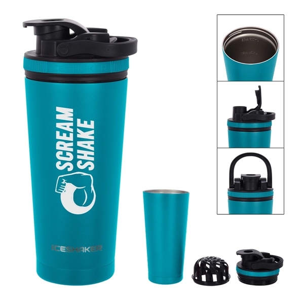 26 Oz. Stainless Steel Ice Shaker Promo Bottle - 26 Oz. Stainless Steel Ice Shaker Promo Bottle - Image 56 of 56