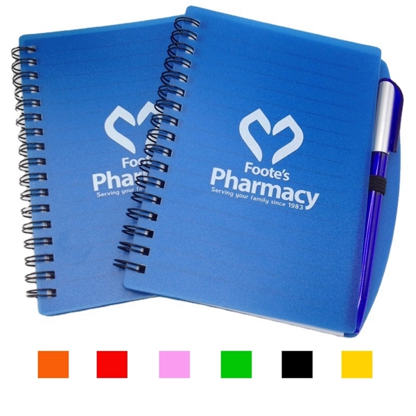 Customized 5"x7" Cover Spiral Notebook w/Pen MOQ500 - Customized 5"x7" Cover Spiral Notebook w/Pen MOQ500 - Image 0 of 0