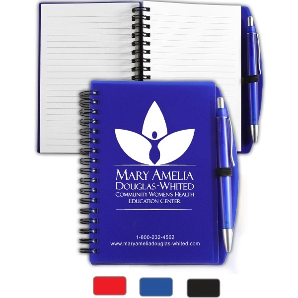 5x7 PVC COVER  Spiral Notebook w/Pen - 5x7 PVC COVER  Spiral Notebook w/Pen - Image 0 of 0