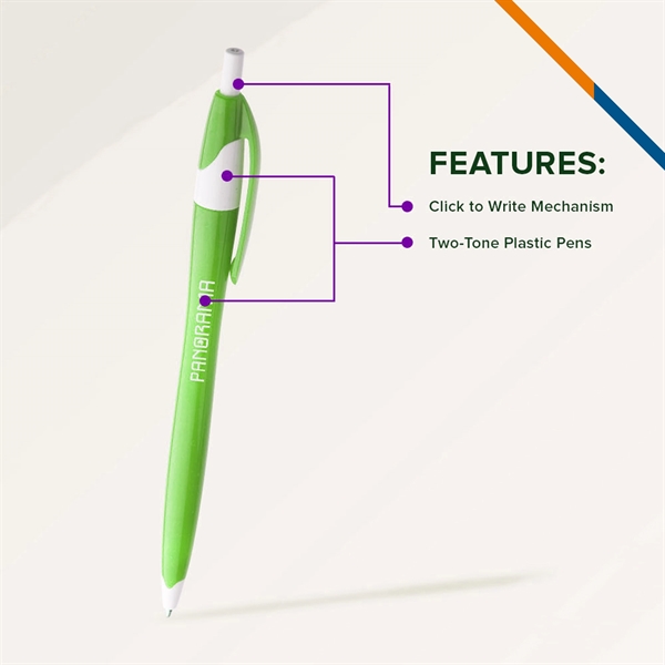 Inblue Two-Tone Plastic Ballpoint Pen - Inblue Two-Tone Plastic Ballpoint Pen - Image 1 of 6