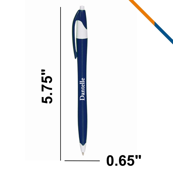 Inblue Two-Tone Plastic Ballpoint Pen - Inblue Two-Tone Plastic Ballpoint Pen - Image 2 of 6