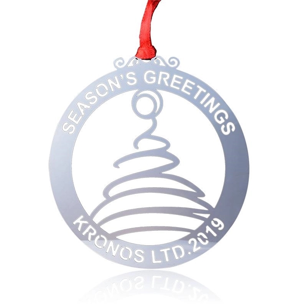 4" Custom Silver Etched Ornaments - 4" Custom Silver Etched Ornaments - Image 3 of 3