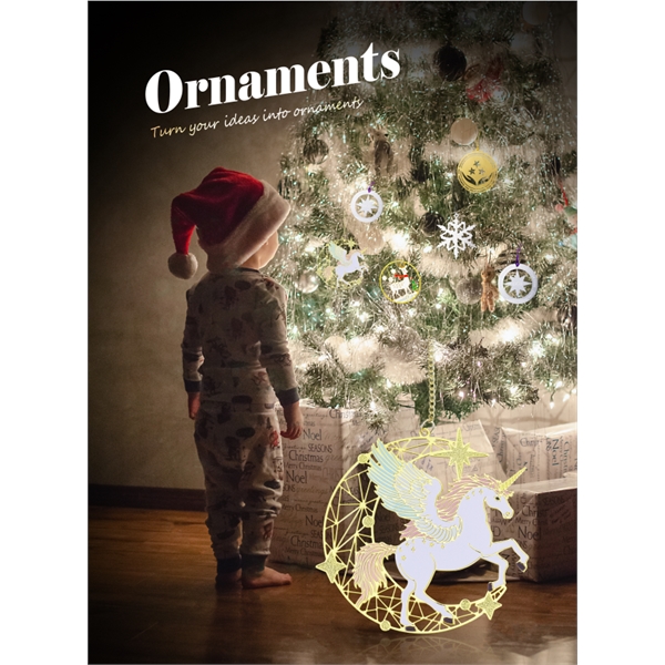 4" Custom Gold Etched Ornaments - 4" Custom Gold Etched Ornaments - Image 5 of 6