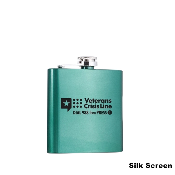 6 oz Hip Whisky Flask Stainless Steel Various Colours - 6 oz Hip Whisky Flask Stainless Steel Various Colours - Image 2 of 11