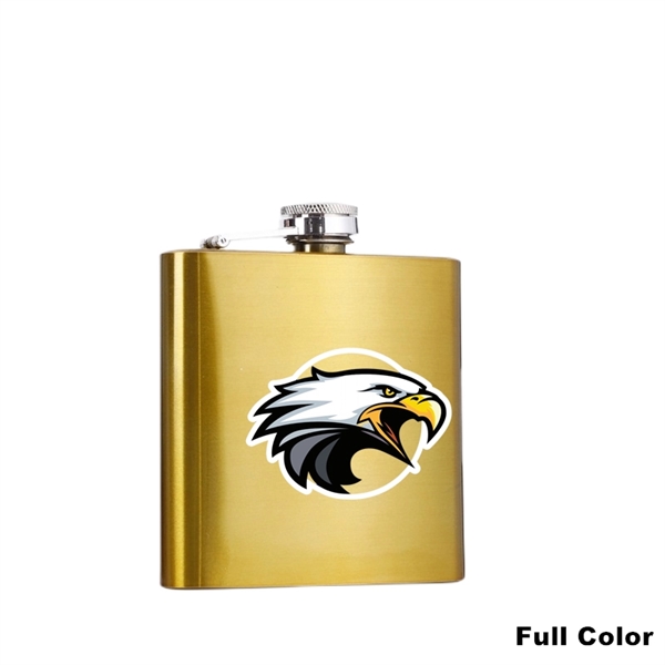 6 oz Hip Whisky Flask Stainless Steel Various Colours - 6 oz Hip Whisky Flask Stainless Steel Various Colours - Image 4 of 11
