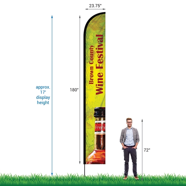 15' Double Sided Portable Half Drop Banner w/ Hardware Set - 15' Double Sided Portable Half Drop Banner w/ Hardware Set - Image 5 of 12
