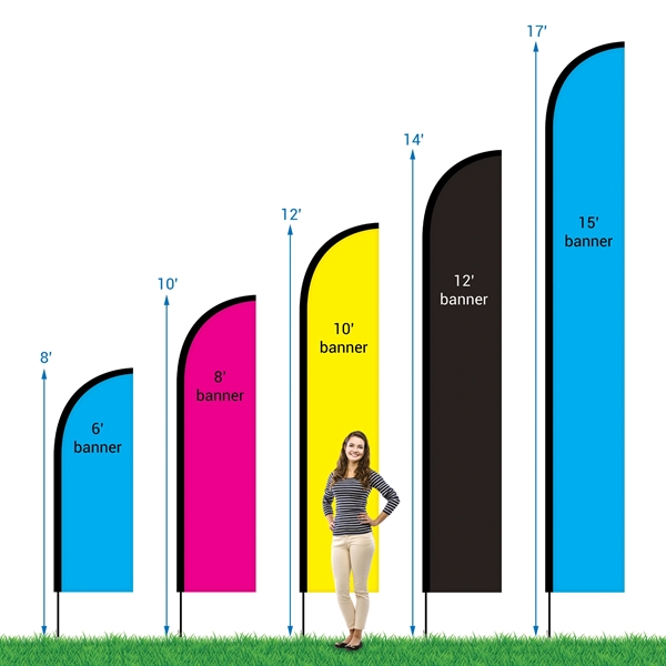 15' Double Sided Portable Half Drop Banner w/ Hardware Set - 15' Double Sided Portable Half Drop Banner w/ Hardware Set - Image 6 of 12