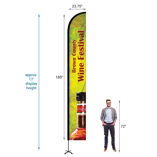 15' Portable Double Sided Half Drop Kit w/ Cross Base - 15' Portable Double Sided Half Drop Kit w/ Cross Base - Image 6 of 12