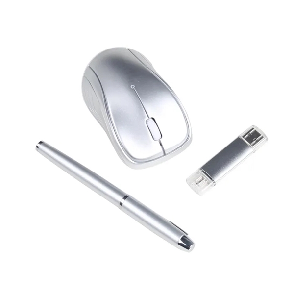 Employee Award Gift Set Pen, Wireless Mouse & 8GB Flash Disk - Employee Award Gift Set Pen, Wireless Mouse & 8GB Flash Disk - Image 1 of 6